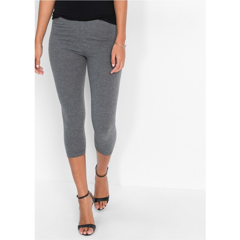 bonprix 2 ks v balení capri - legíny, farba šedá 44741981