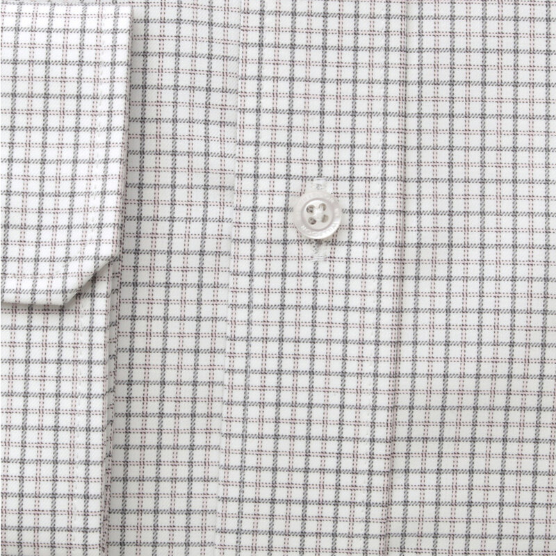 Willsoor Pánska slim fit košeľa biela s károvaným vzorom 14716