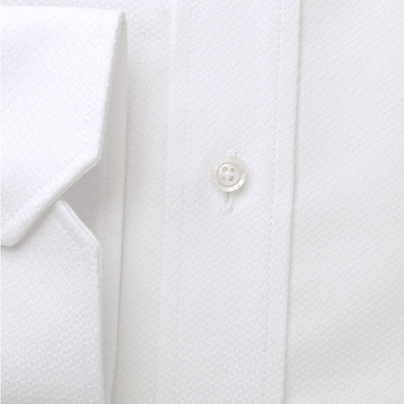 Willsoor Elegantná pánska košelľa slim fit bielej farby s jemným vzorom 14712