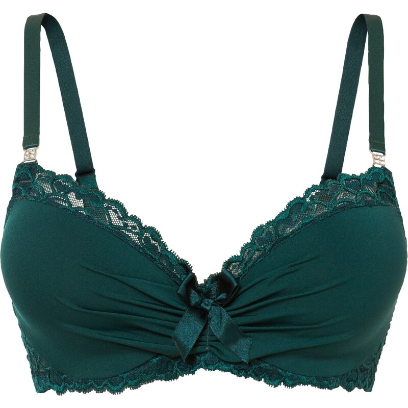 bonprix Vystužená podprsenka s recyklovaným polyamidom, farba zelená 67473862