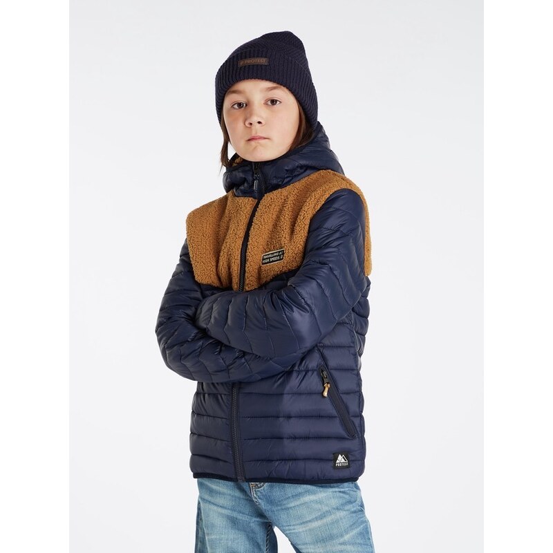 Chlapčenská bunda Protest DUCO tmavo modrá/hnedá 36516753
