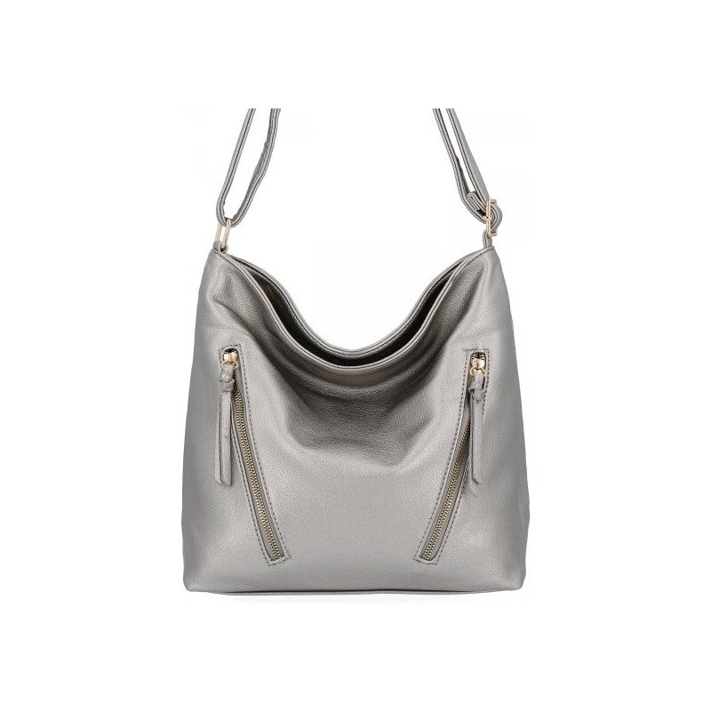 Dámská kabelka listonoška Herisson tmavo strieborná 1052L2082 36993601