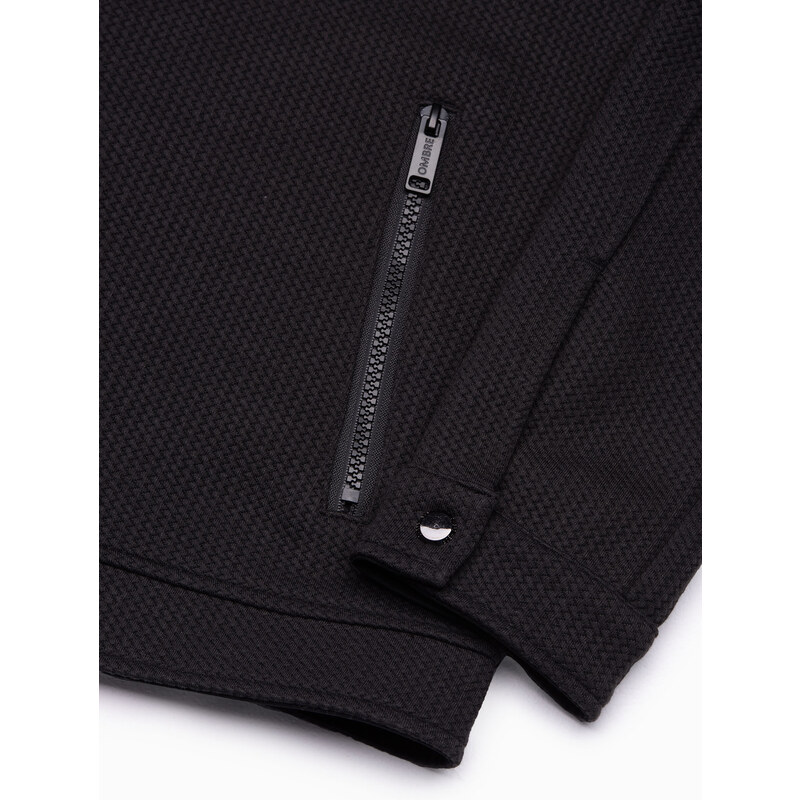 Ombre Clothing Pánska prechodná bunda - čierna C453