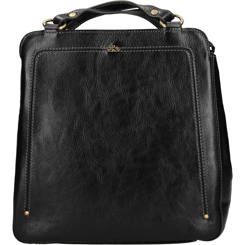 Dámska kožená batôžky kabelka Katana Viola - čierna 48201313