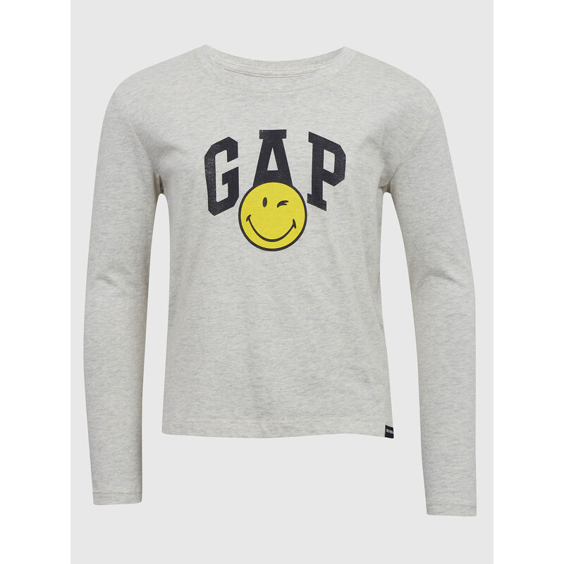 Svetlošedé dievčenské tričko GAP & Smiley 50536832
