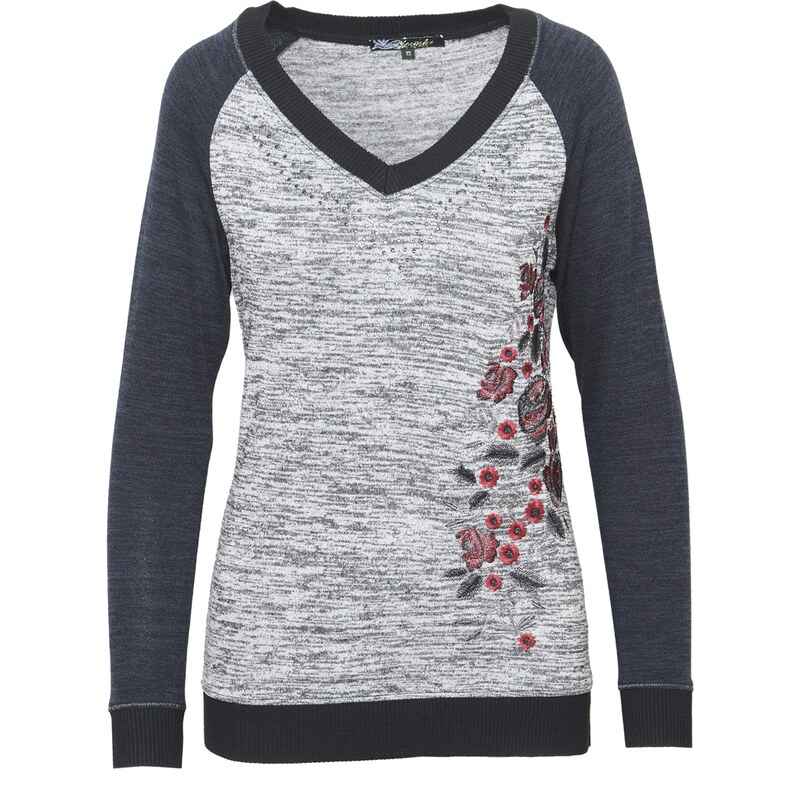 KOROSHI Tričko tmavosivá / červená 66807545