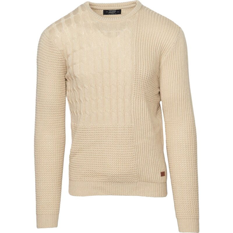 KOROSHI Sveter krémová / hnedá 60682952