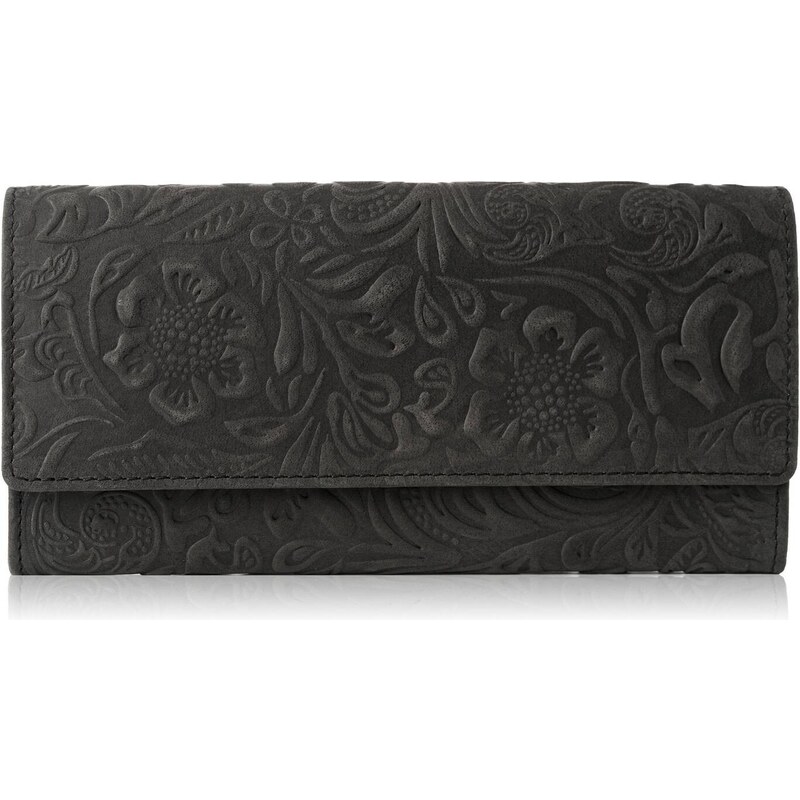 PAOLO PERUZZI Dámska kožená peňaženka RFID | čierna IN-35-BL 37040056