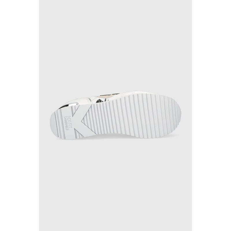 Kožené tenisky Karl Lagerfeld VELOCITA II biela farba, KL61930N