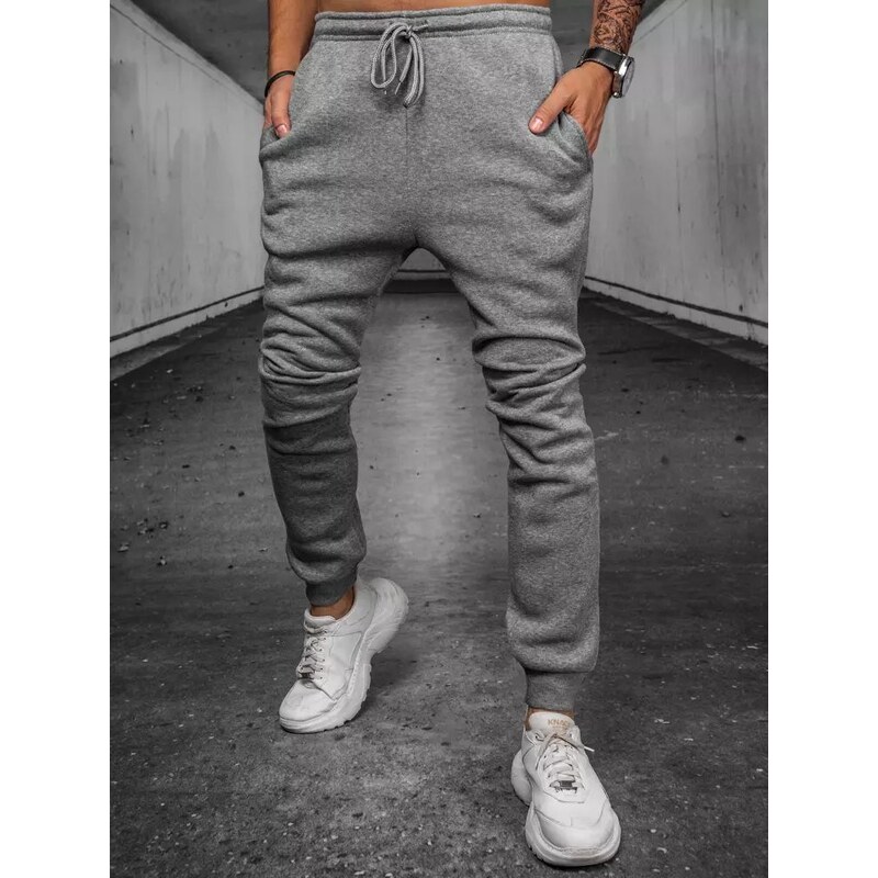 Buďchlap Štýlové tepláky v svetlošedej farbe 37084066