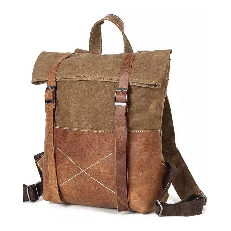 Glara Jednofarebný rolovací batoh 37084674