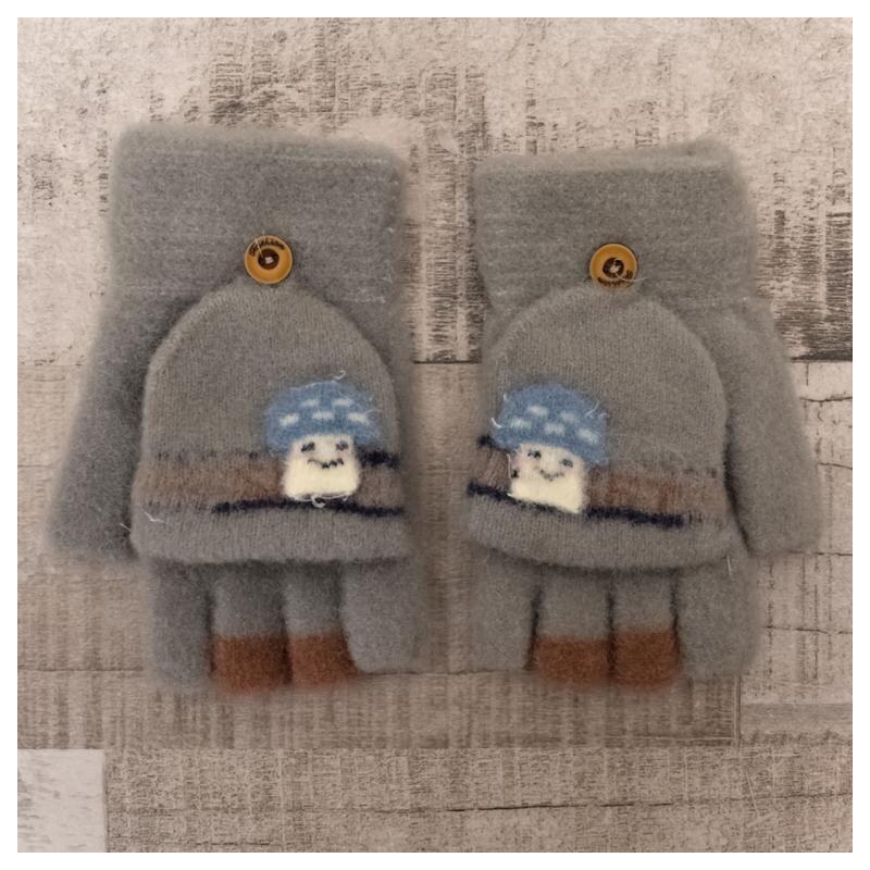 AURA.VIA Detské zateplené sivé rukavice 6-12Y COOLLIE 37106189