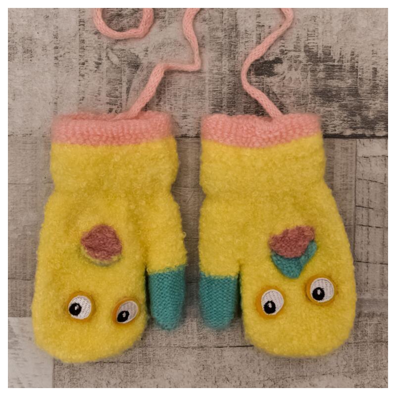 AURA.VIA Detské žlté rukavice 0-2Y BIRD GABO 37106233