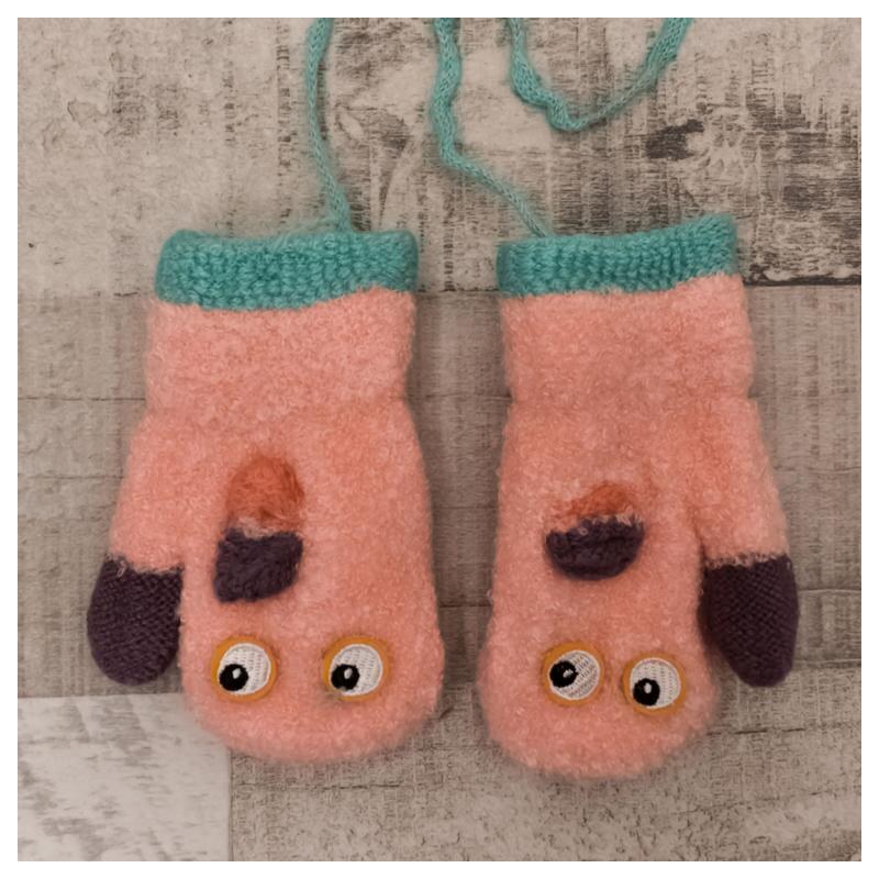 AURA.VIA Detské ružové rukavice 0-2Y BIRD GABO 37106234