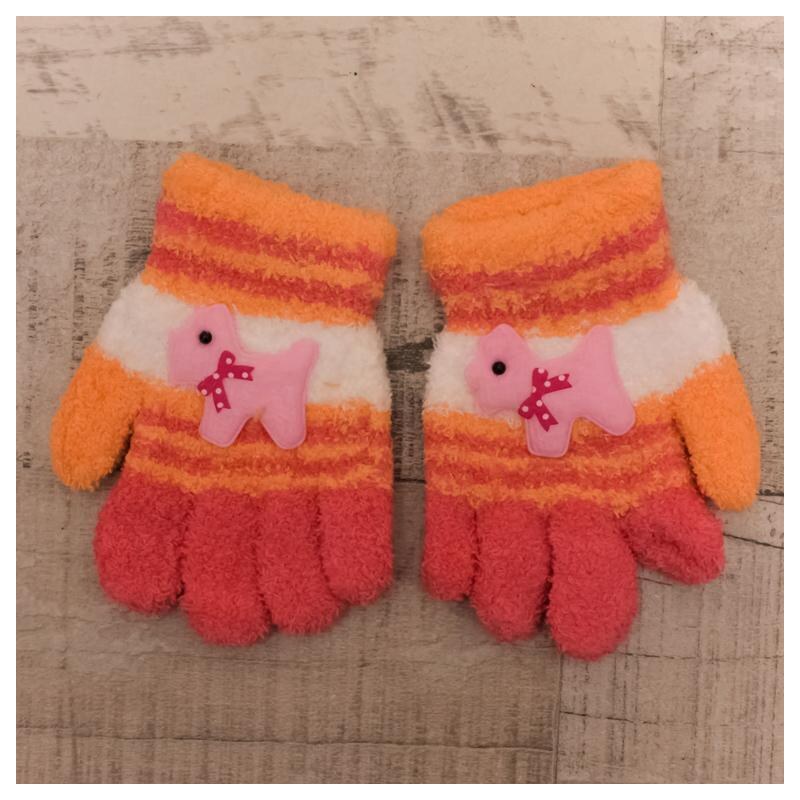 AURA.VIA Detské oranžové rukavice HAVKO 37106253