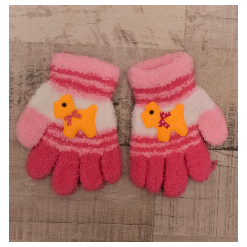 AURA.VIA Detské ružové rukavice HAVKO 37106261