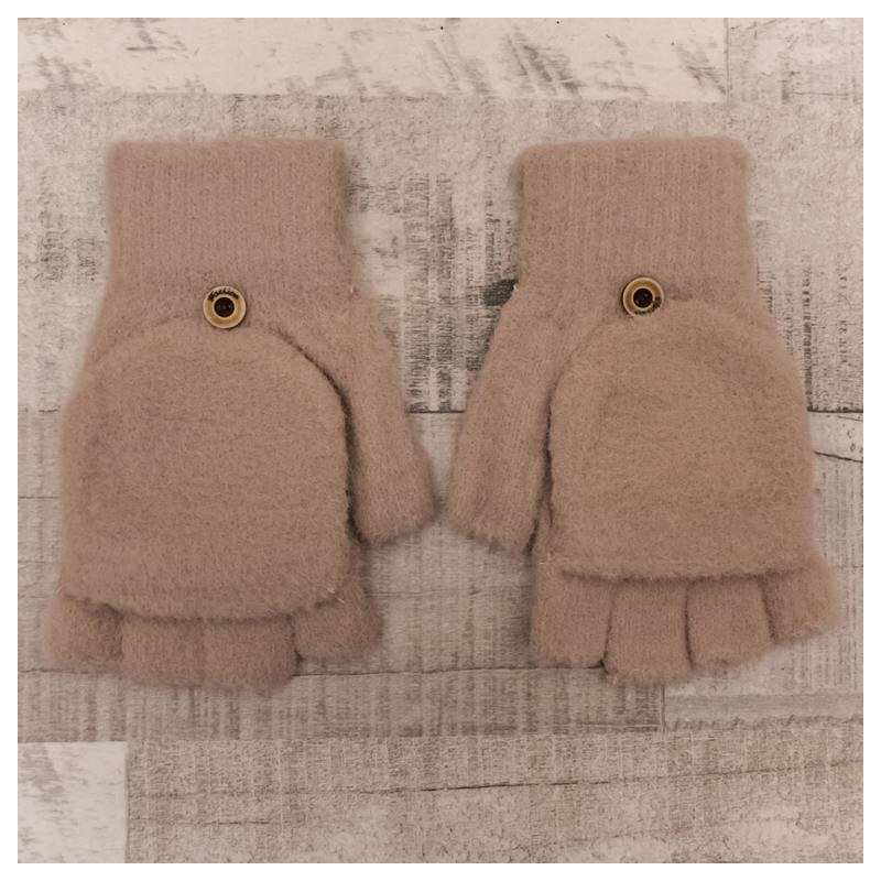 AURA.VIA Detské hnedé rukavice BINO 37106296