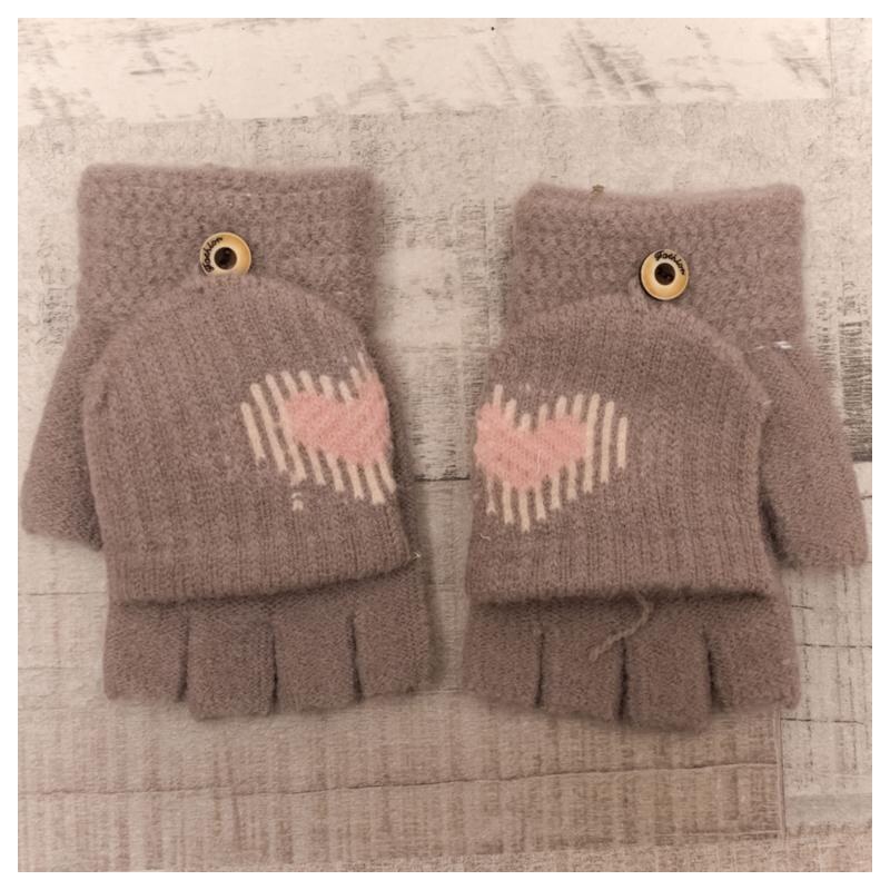 AURA.VIA Detské hnedé rukavice BINI 37106303