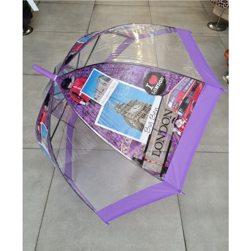 Katrins Fashion Dáždnik priesvitný Londýn 37109842