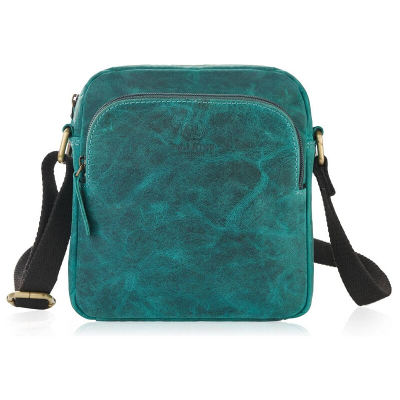 Paolo Peruzzi Kožená dámska zelená crossbody kabelka MARINA 66572201