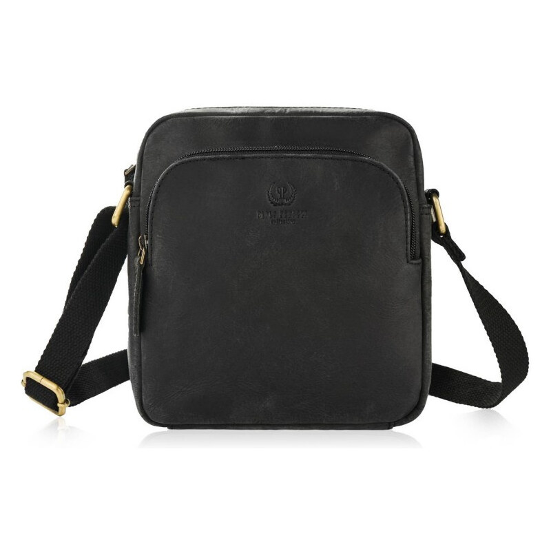 Paolo Peruzzi Kožená dámska čierna crossbody kabelka MARINA 66572202