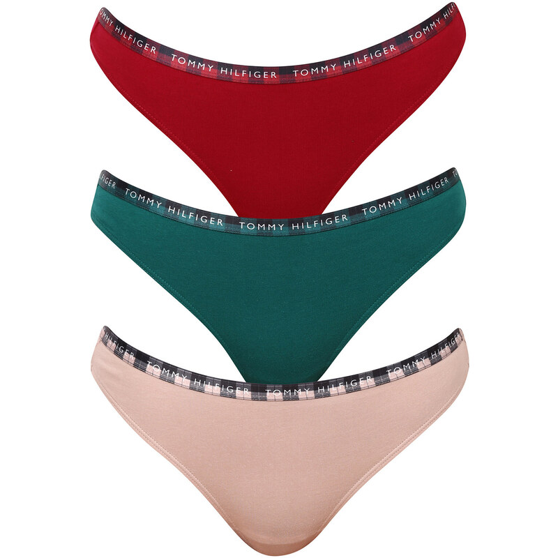 3PACK dámske tangá Tommy Hilfiger viacfarebná (UW0UW03921 0WQ) 36901510