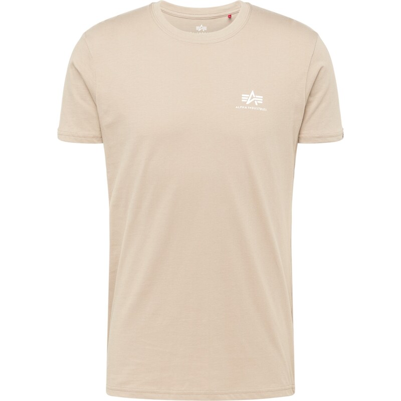 ALPHA INDUSTRIES Tričko piesková / biela 37432788