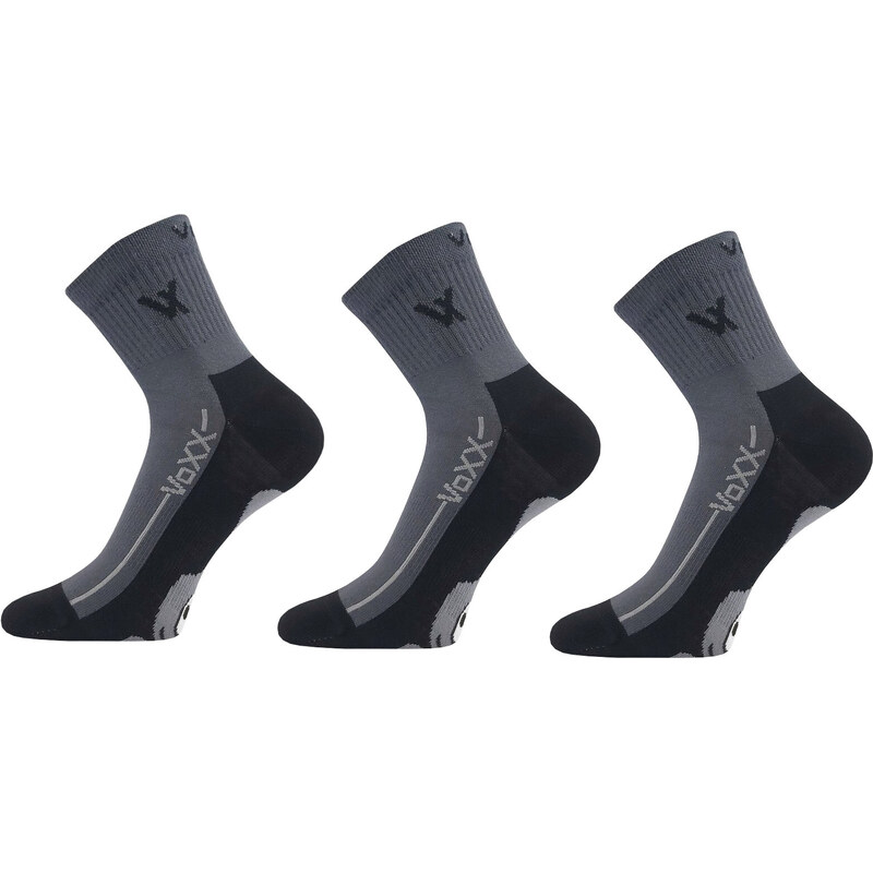 3PACK ponožky VoXX tmavo sivé (Barefootan-darkgrey) 37152918