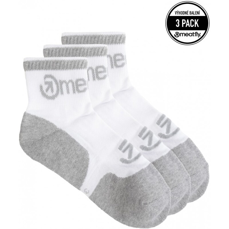 Ponožky Meatfly Middle 3pack white