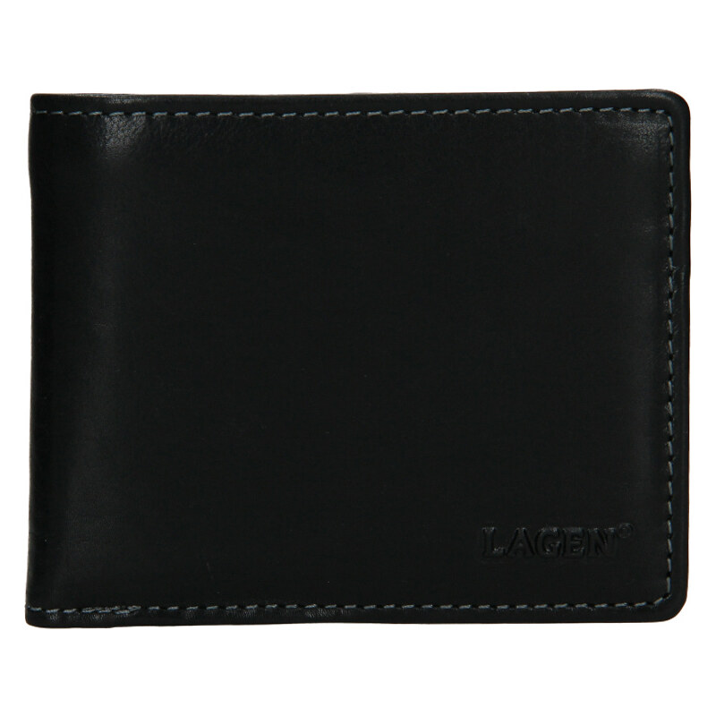 Lagen Pánska kožená peňaženka W-28120/T čierna 42742333