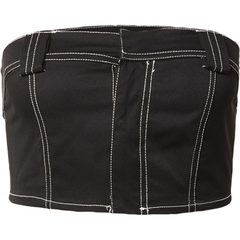 Nasty Gal Top čierna / biela 54241473