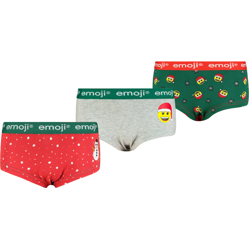 Licensed Dievčenské nohavičky Emoji 3ks Frogies 49897218