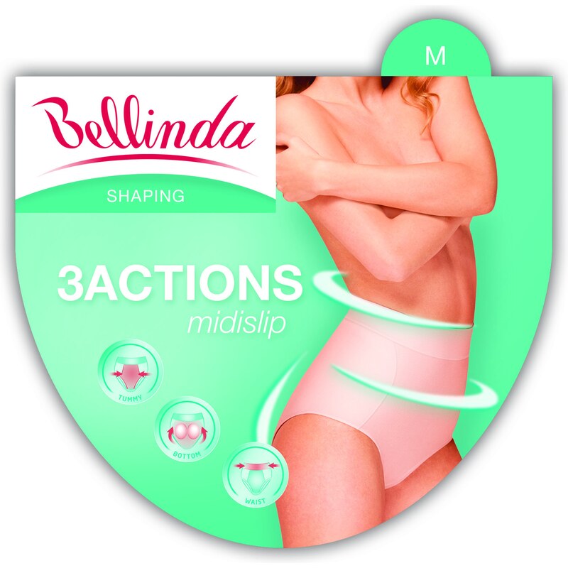 Bellinda 3ACTIONS MIDISLIP - Formujúce dámske nohavičky - telová 50676443