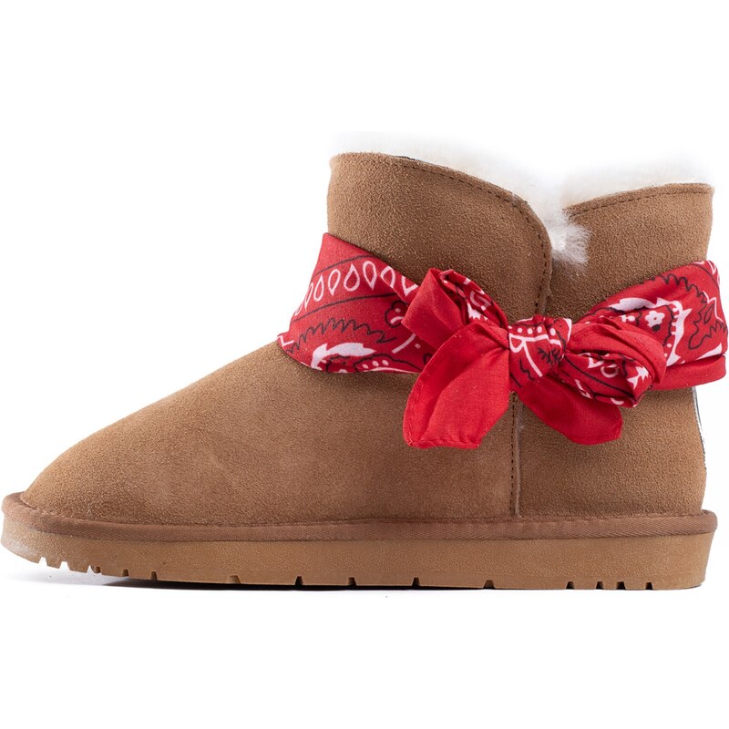 Gooce Snehule Willow svetlohnedá / červená / biela 54240445