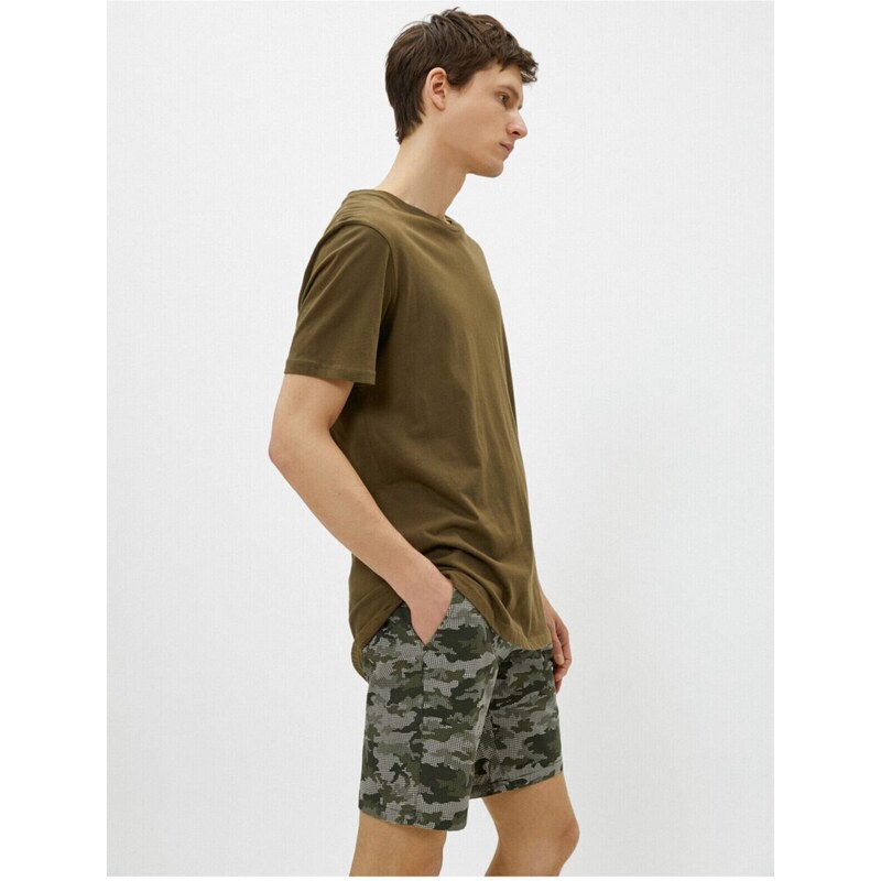 Koton Mens Khaki Patterned Shorts & Bermuda 55091534