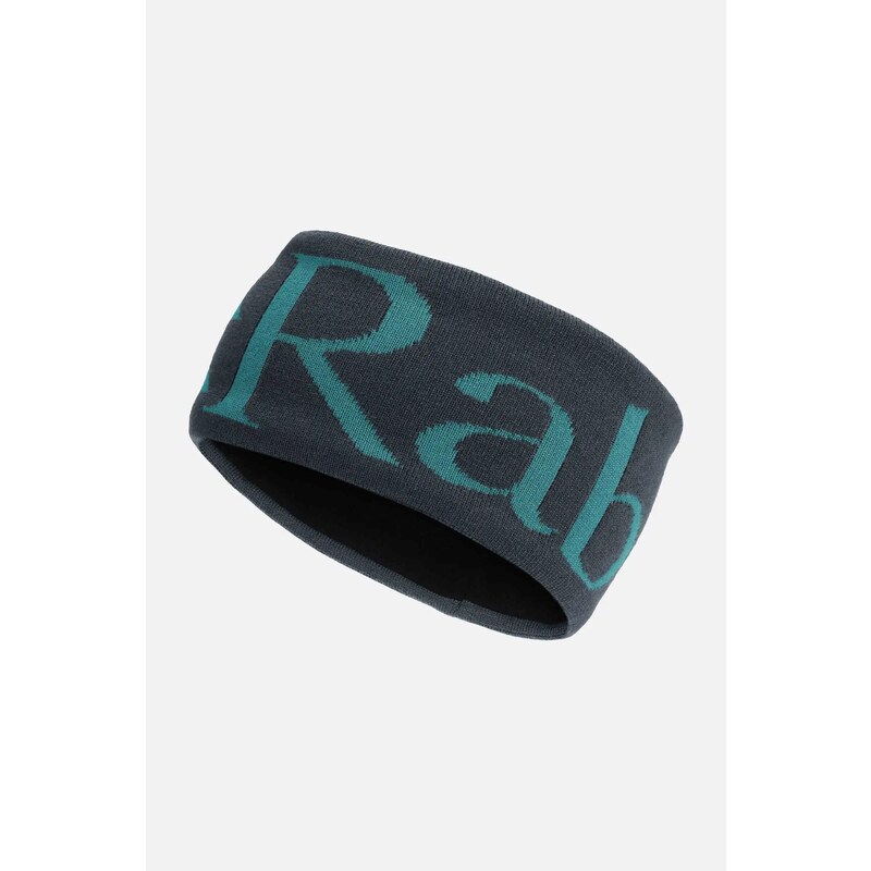 Čelenka RAB Knitted Logo Headband One Size / ebony