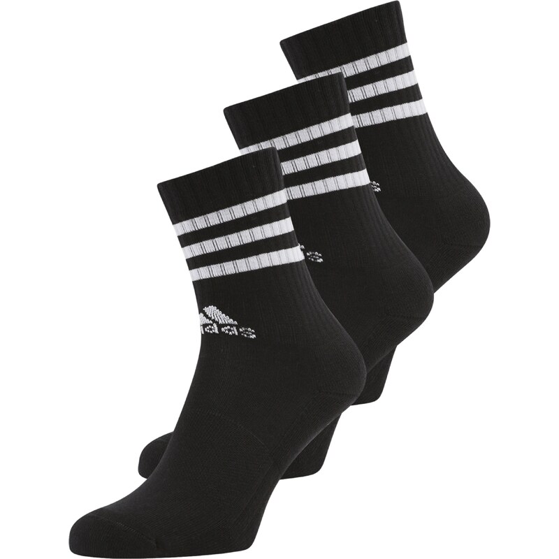 ADIDAS SPORTSWEAR Športové ponožky '3-Stripes Cushioned Crew ' čierna / biela