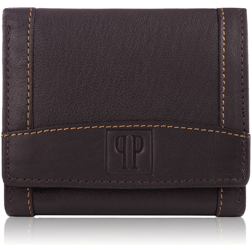 PAOLO PERUZZI Pánska kožená peňaženka s RFID T-54-BR | hnedá T-54-BR 37218054