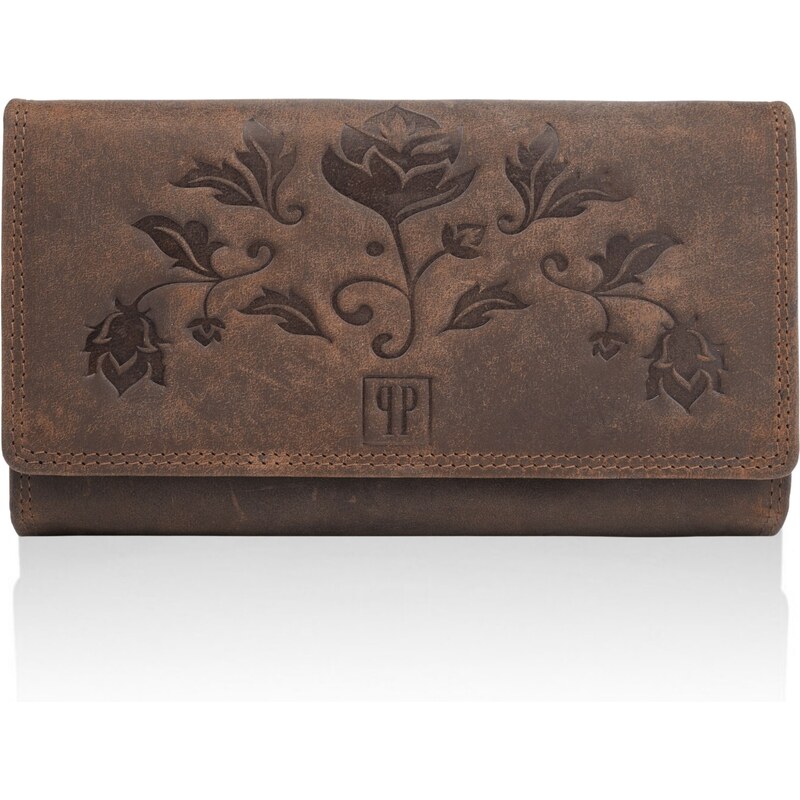 PAOLO PERUZZI Dámska kožená peňaženka Vintage T-05-BR | hnedá T-05-BR 37218056