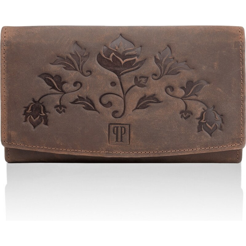 PAOLO PERUZZI Dámska kožená peňaženka Vintage T-01-BR | hnedá T-01-BR 37218059