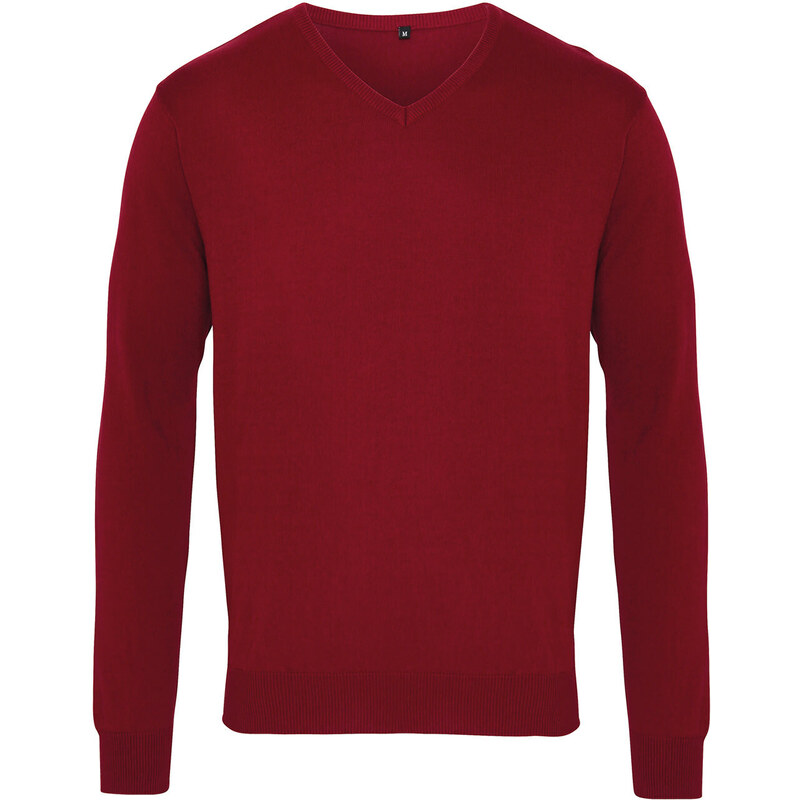 Premier Pánsky pletený sveter s výstrihom do V 62677419