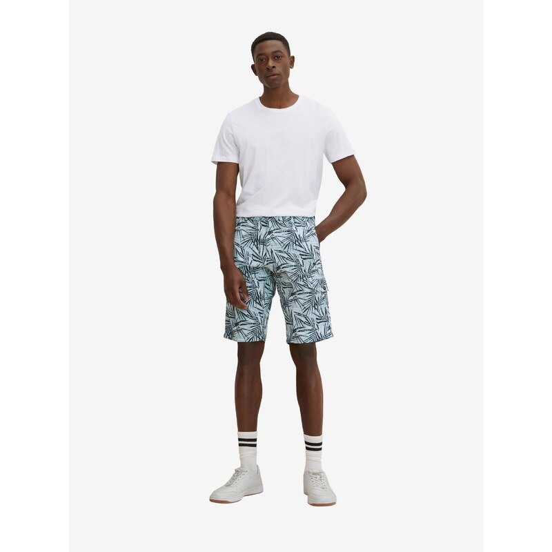 Mentolové pánske vzorované šortky Tom Tailor 50498862
