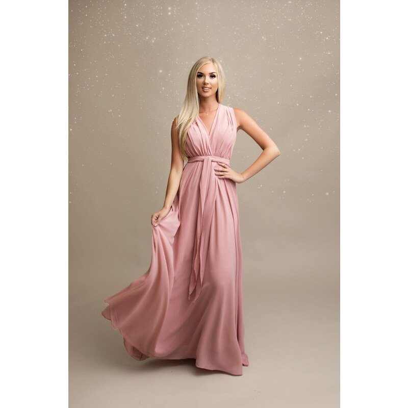 miadresses.sk Staroružové šifónové šaty s viazaním 37232795