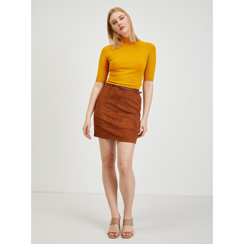 Brown skirt in suede finish ORSAY - Ladies