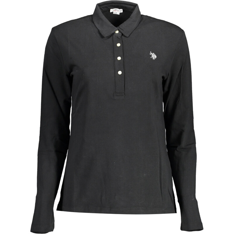 US Polo Assn Čierne dámske polokošele s dlhým rukávom 64706886