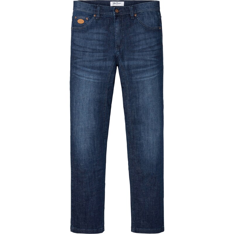 bonprix Strečové džínsy, Classic Fit, zosilnené v rozkroku, Tapered, 44736927