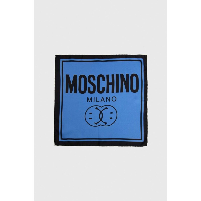 Hodvábna vreckovka Moschino x Smiley