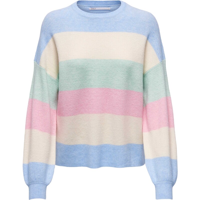 ONLY Sveter Atia krémová / dymovo modrá / pastelovo zelená / 61654585