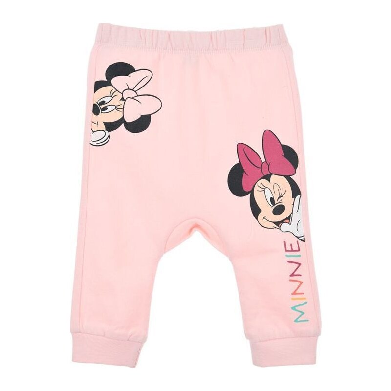 Dievčenské tepláčky Minnie Mouse - svetloružová 37266323