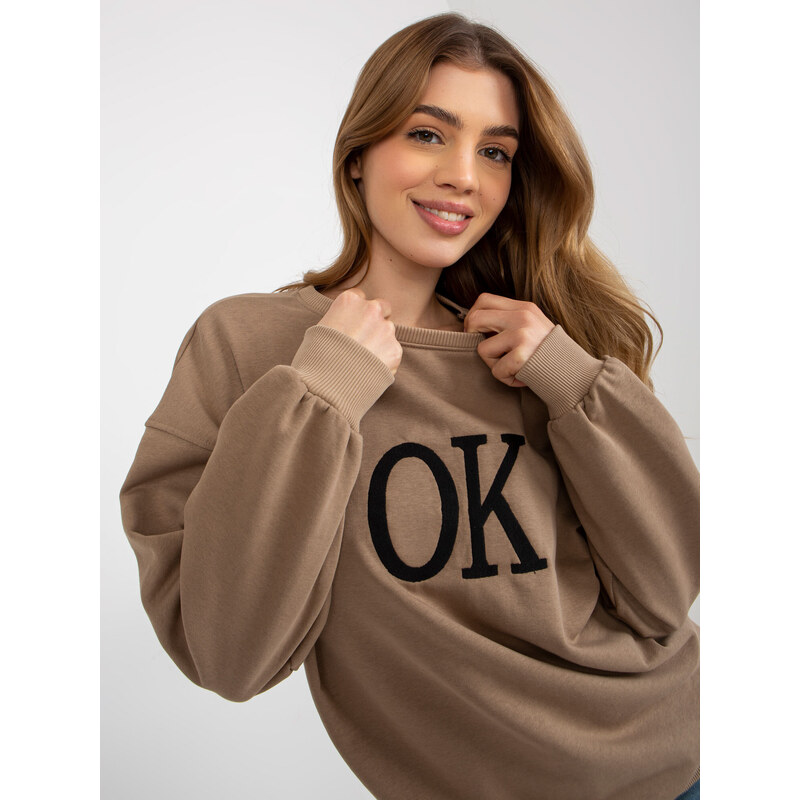 ex moda Sweatshirt-EM-BL-ES-21-536.94-dark beige 64787897
